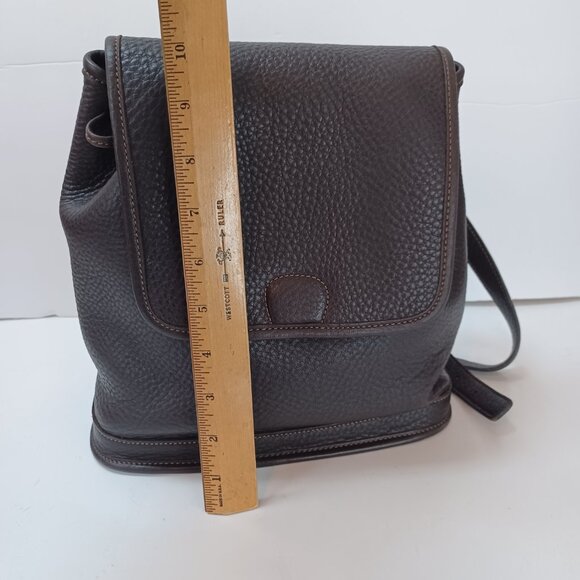 Coach Backpack Dark Chocolate Brown Pebbled Leather Drawstring Bag Purse main image 13